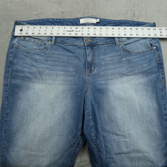 Torrid Jeans Women's Size 24R Blue High-Rise Skinny Denim 31" Inseam Stretch - Picture 15 of 16